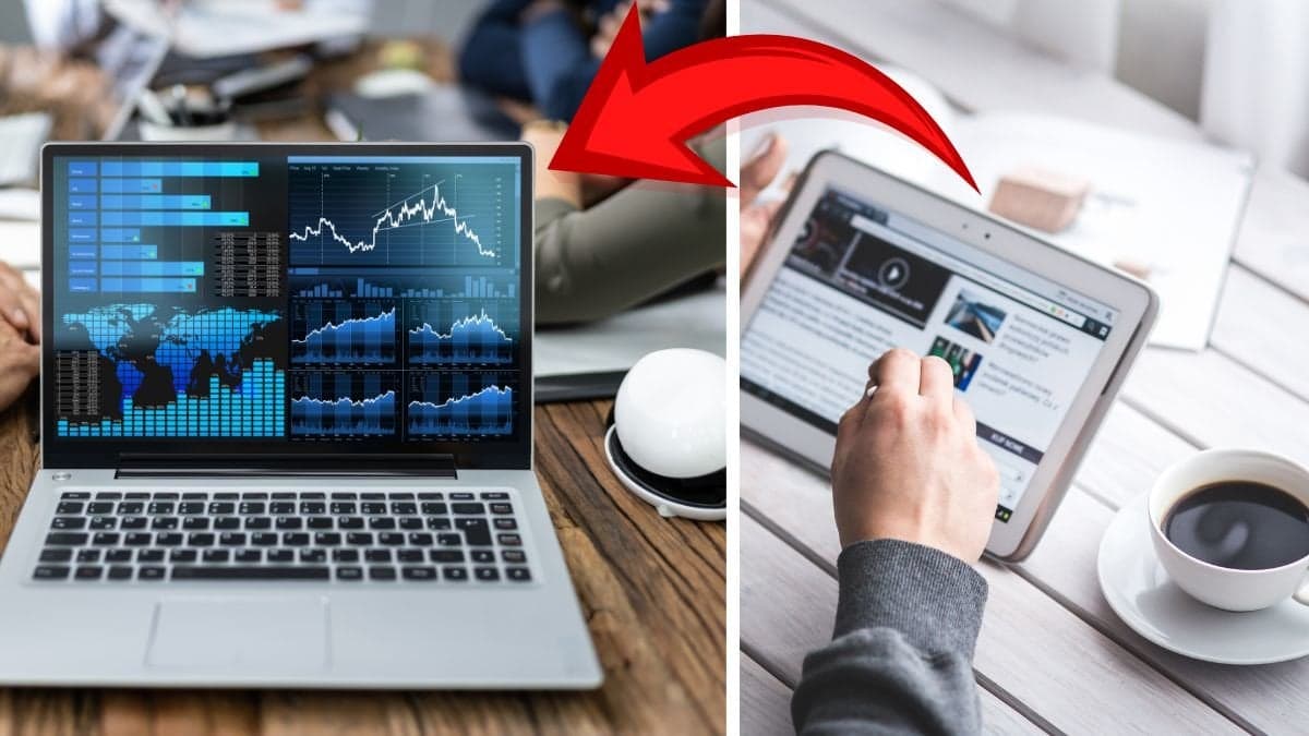 Dator vänster och höger.