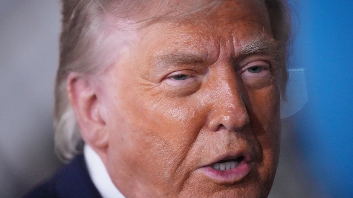 Närbild på Donald Trump.
