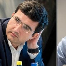 Vladimir Kramnik och Daniel Naroditsky.