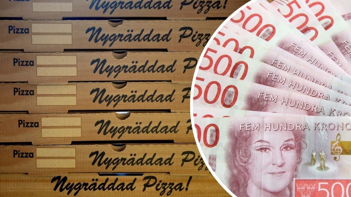 pizzakartonger och pengar