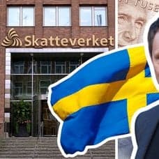 Skatteverkets entré, Johan Schauman på Skatteverket och svenska sedlar