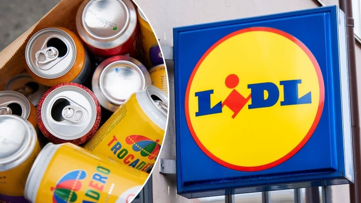 Bilder på pant och Lidls skylt.