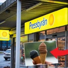 Pressbyrån och gbglass-gubben.
