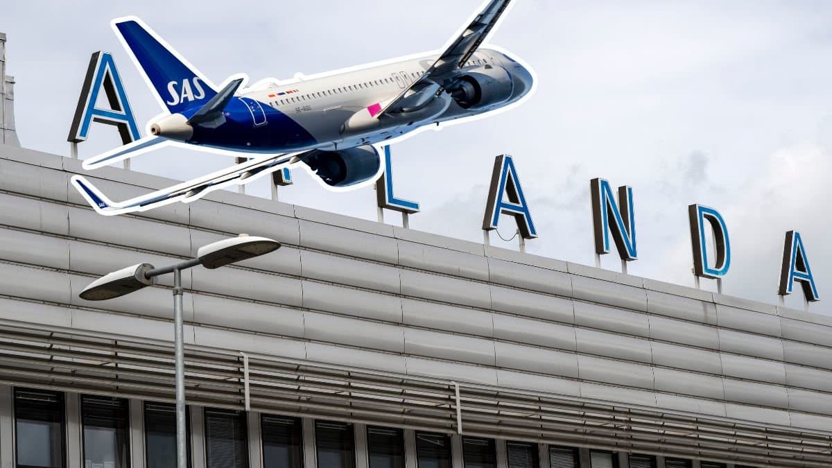 Arlanda och ett SAS-plan.
