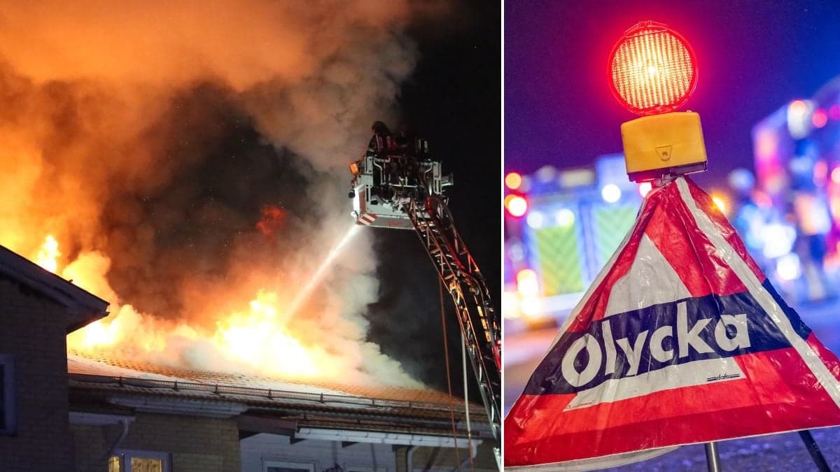 Strax innan 01 hade ingen förts i väg i ambulans, enligt SOS Alarm. 