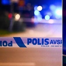 Avspärrning och blåljus.