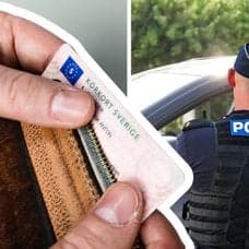 Körkort och poliser.