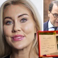 Isabella Löwengrip fick julkort från kronprinsessparet