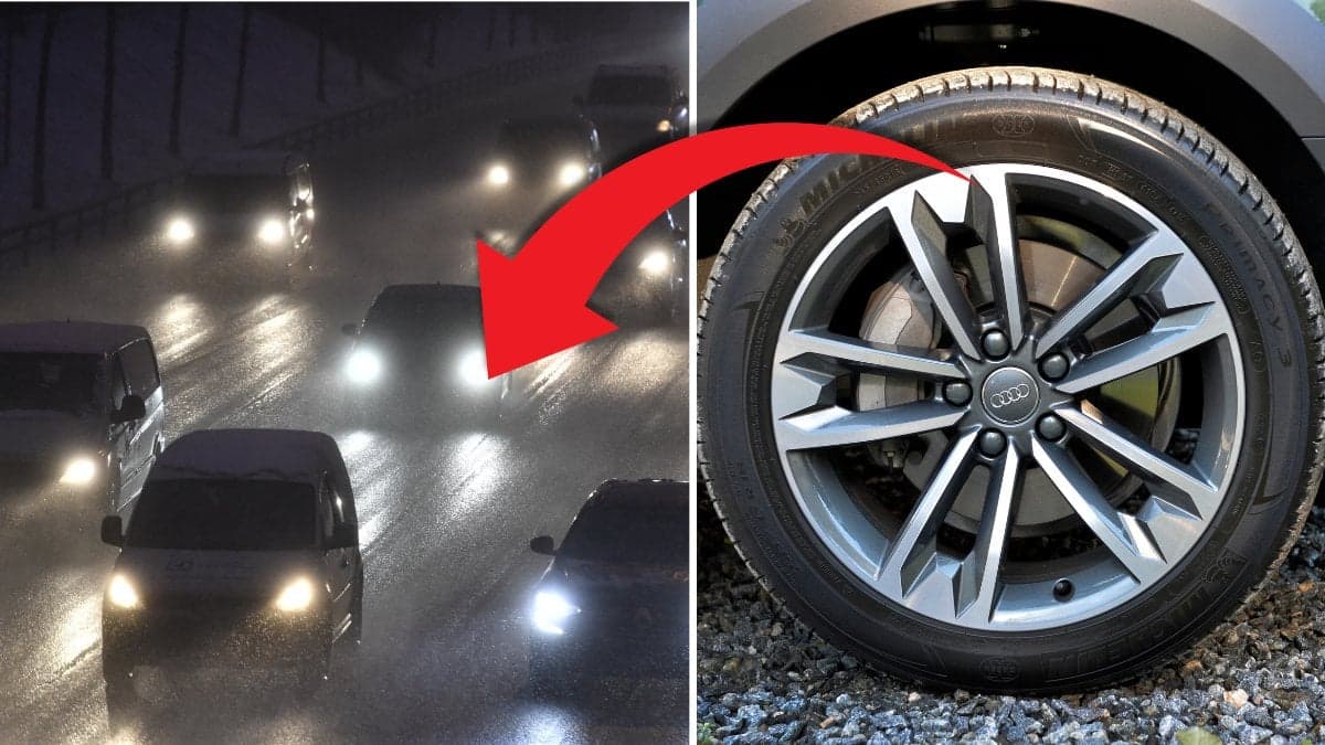 Trafik och bildäck.