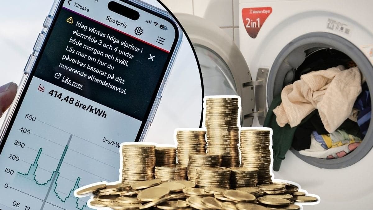 Elhandel och tvättmaskin.