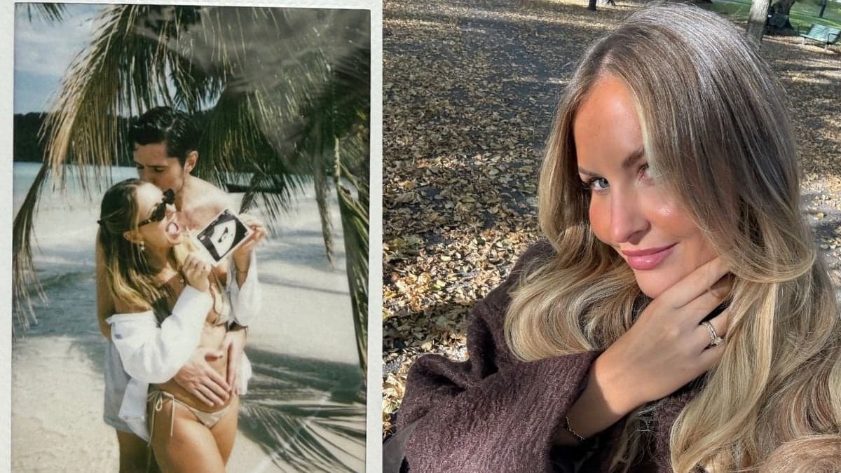 Josefin Svanberg tillsammans med maken.