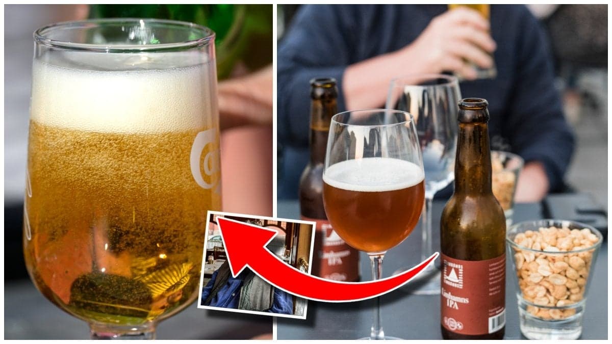 Öl och uteservering med öl.
