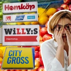 Coop, lidl, ica, willys 