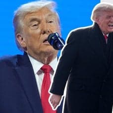 USA:s president Donald Trump under sitt tal i Davos.