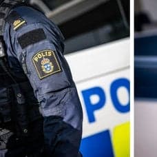 Polis vänster. Lagbok höger.
