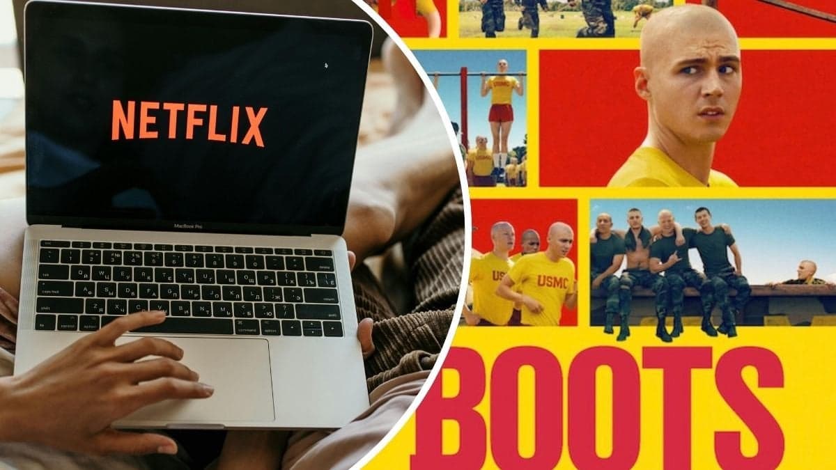 Boots och Netflix på en dator.