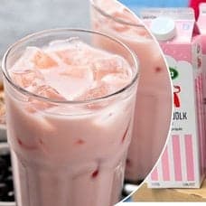 Bilder på Rosa mjölk.