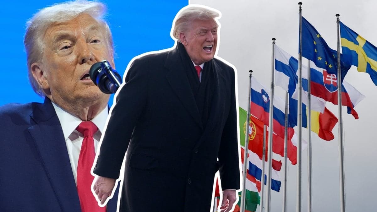 USA:s president Donald Trump under sitt tal i Davos.