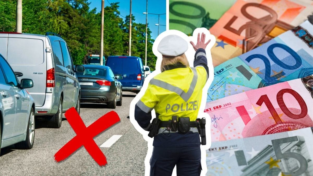 Trafik, italiensk polis och euro-sedlar.