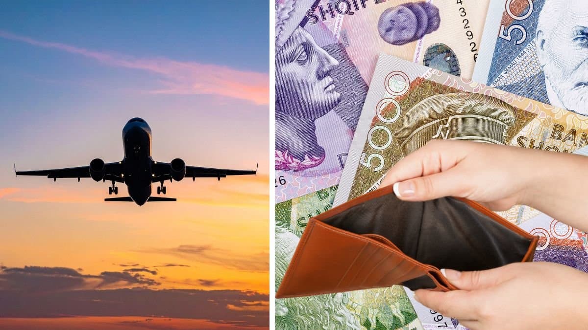 Flygplan och pengar.