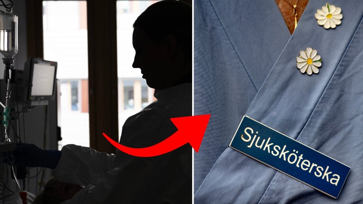 Sjuksköterska som jobbar