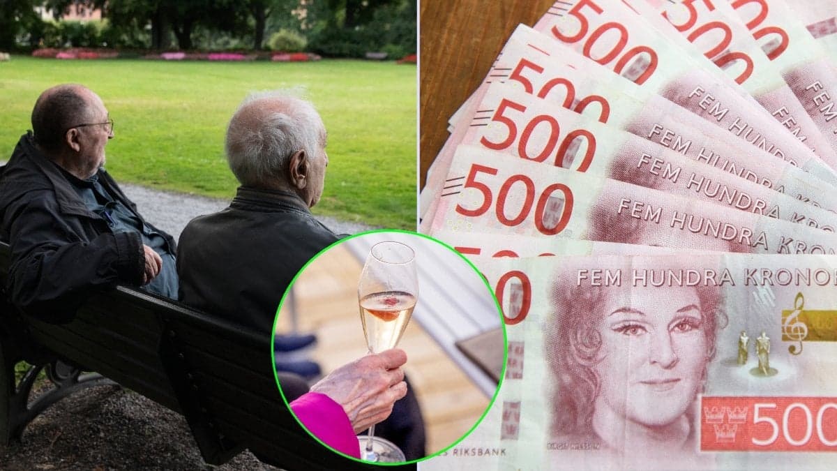 Äldre män, pengar och bubbelglas.