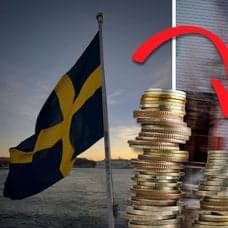 Sverigeflagga och bil.