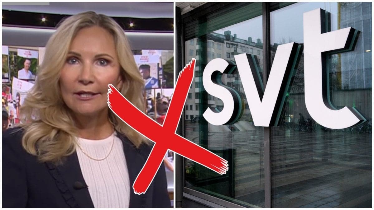 Rapports programledare och SVT:s logga.