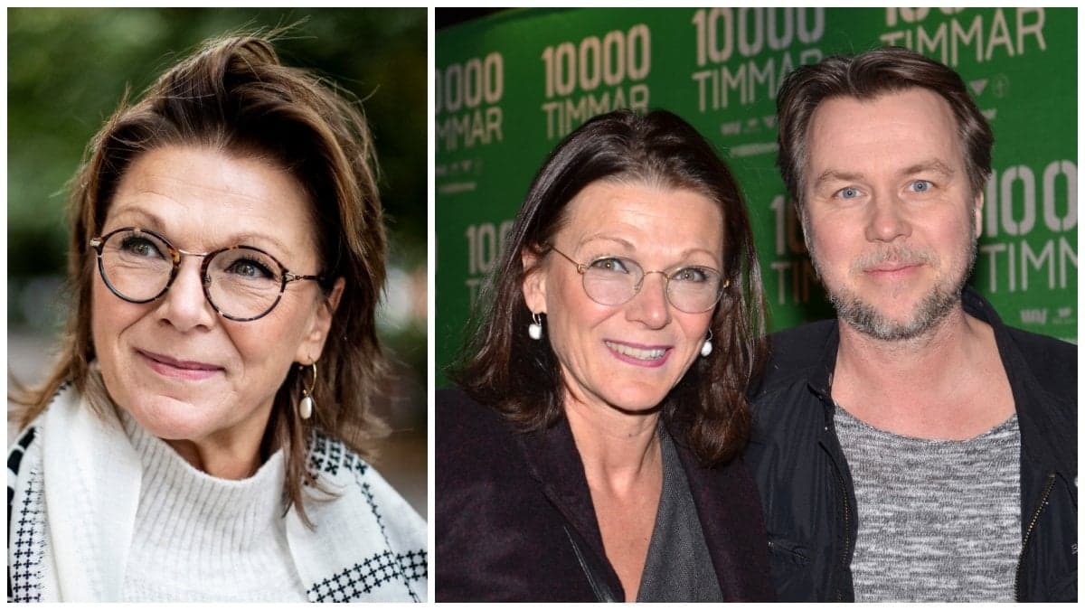 Katrin Sundberg och Katrin Sundberg med maken Magnus Dahlberg