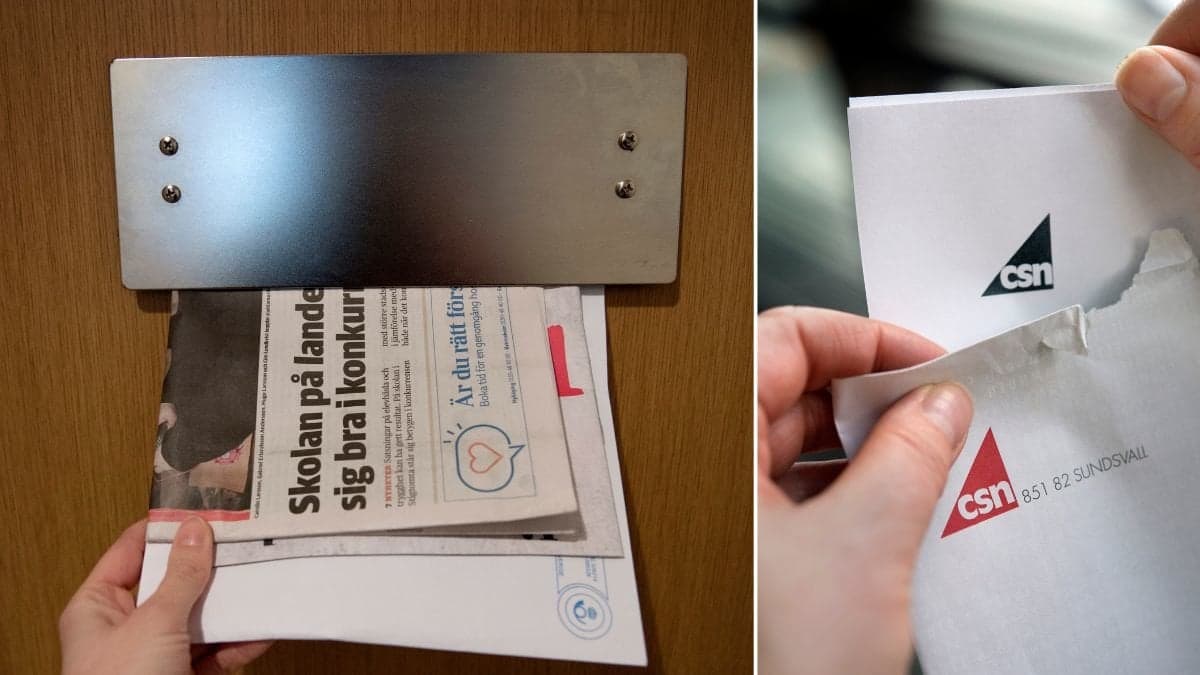 Post och ett brev från CSN.