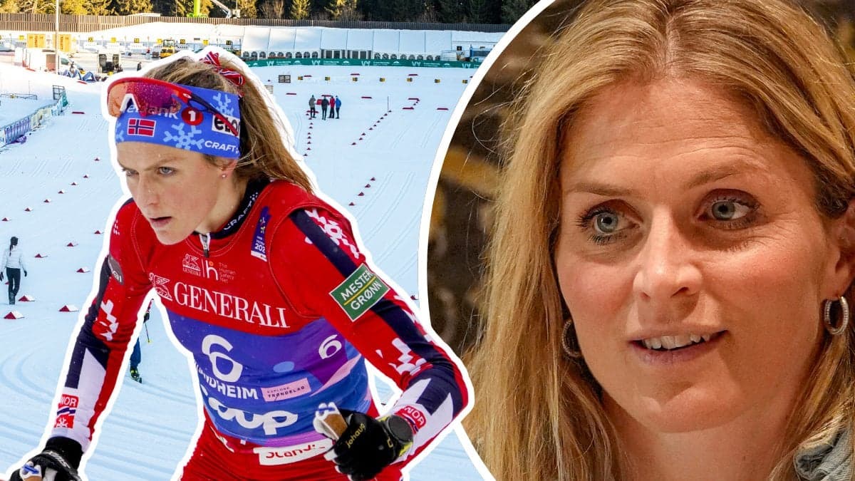 Therese Johaug när hon avslutade sin karriär.