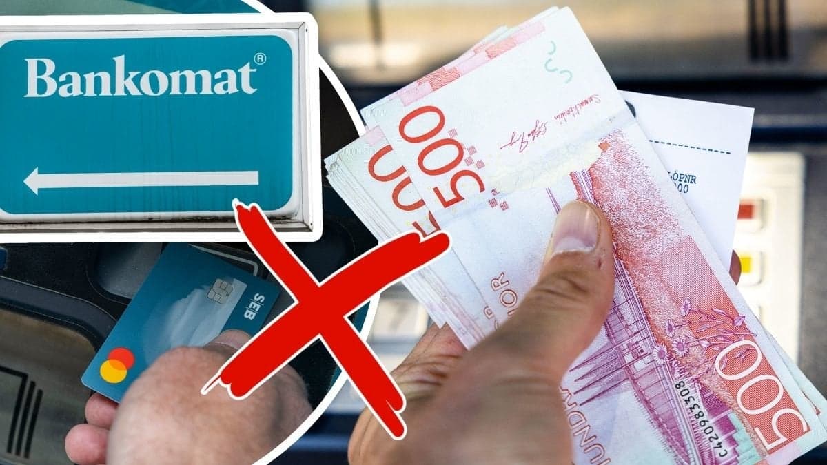 Bankomat-skylt, kort som sätts in i uttagsautomat och kontanter