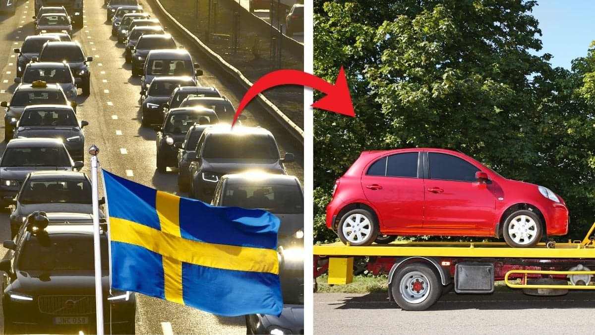 Bilkö och bärgningsbil.