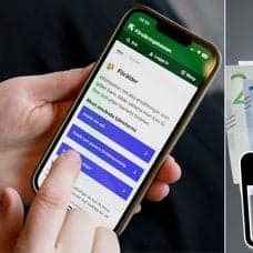 Mobil, plånbok och kalender.