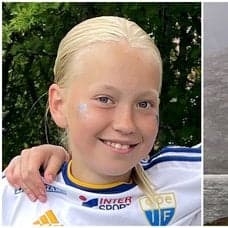 Ebba och en båt vid Lofoten.