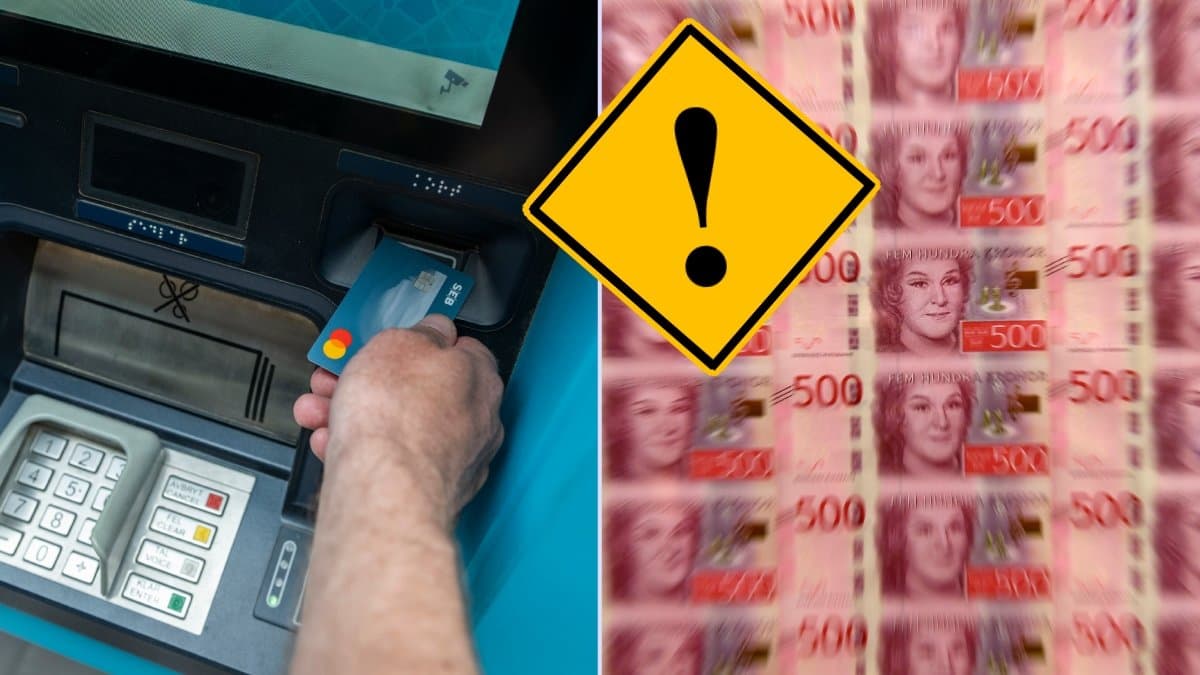 Bankomat, pengar.