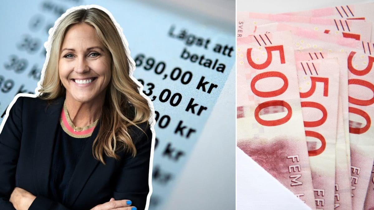 Faktura, pengar och ekonomen Christina Sahlberg.