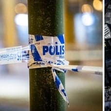 Polisband vänster. Polis höger.