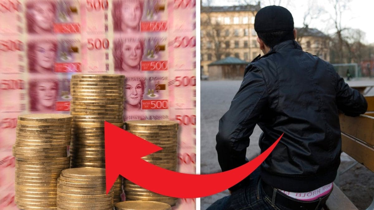 Pengar och en man. 