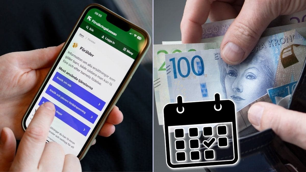 Mobil, plånbok och kalender.