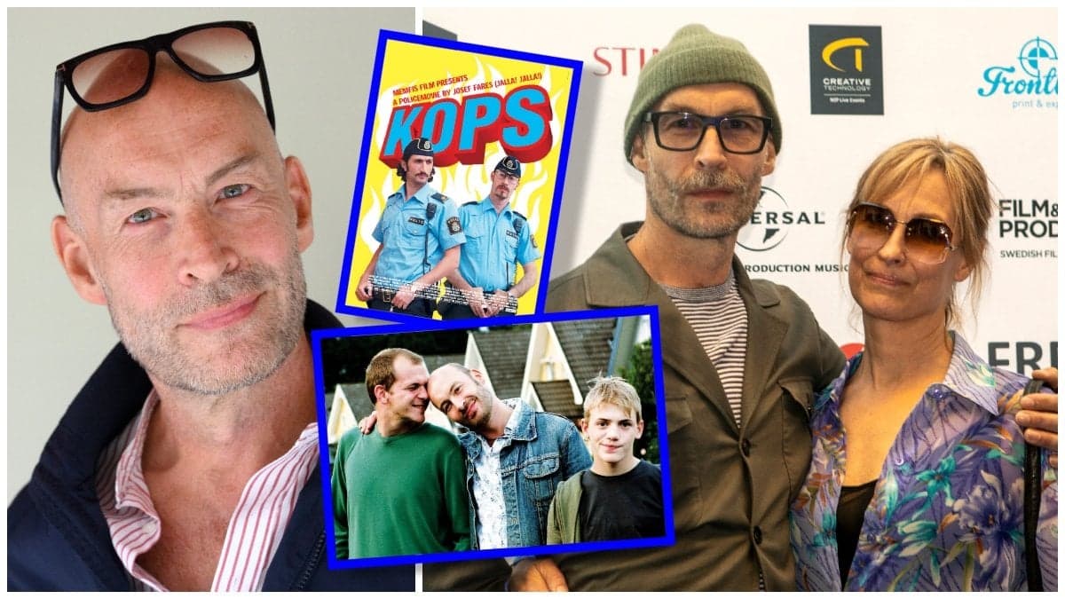 Torkel Petersson, omslaget till Kopps, bild från Patrik 1,5 och Torkel Petersson med frun Charlotte