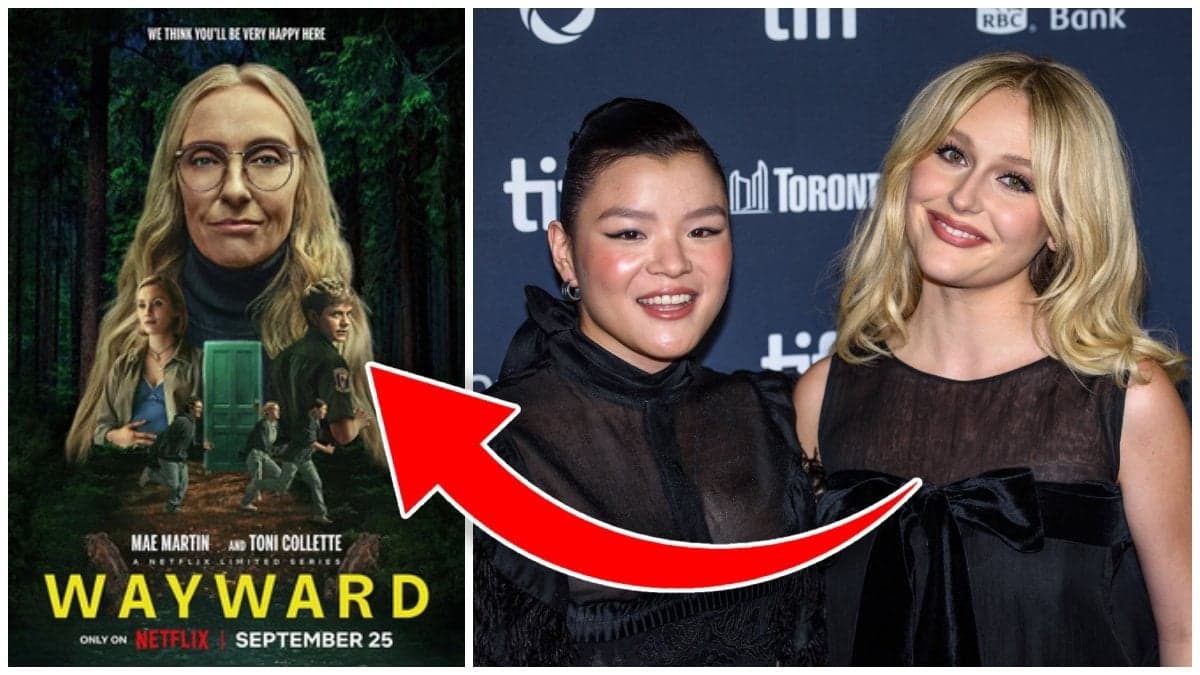 Omslaget till Wayward på Netflix och Sydney Topliffe tillsammans med Alyvia Alyn Lind