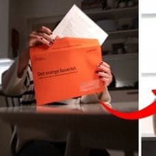 Orangea kuvertet och ledsen kvinna