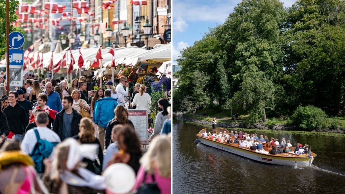 Turister i Danmark och Sverige, genrebilder. 