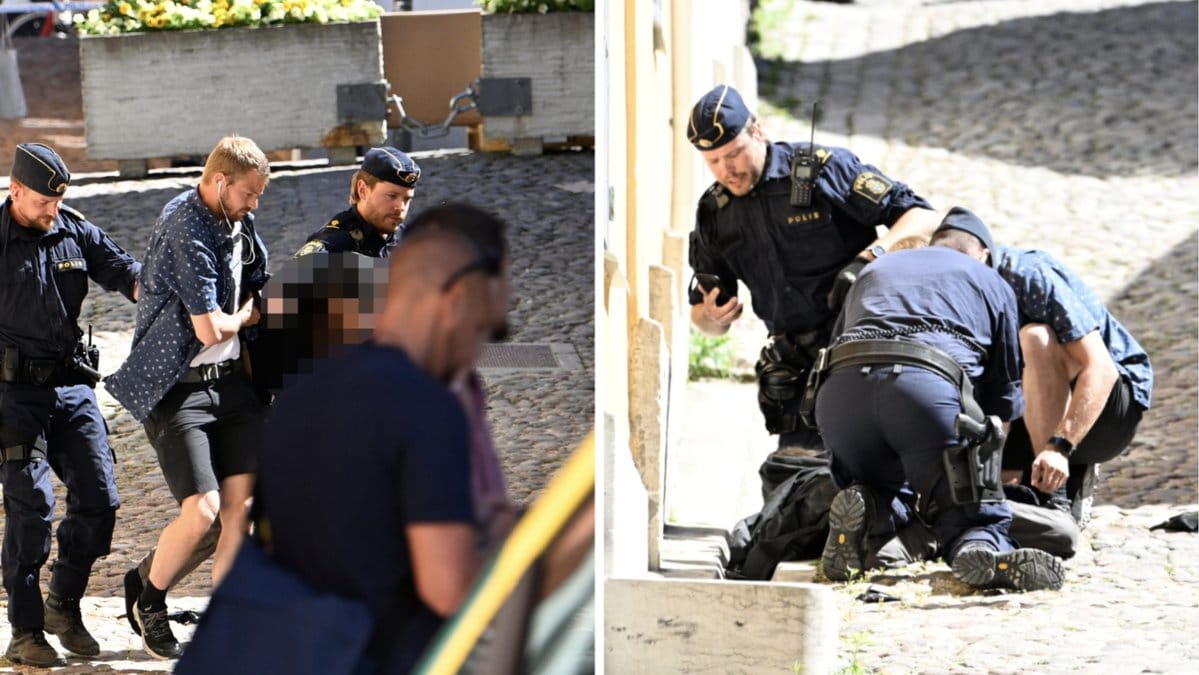 Enligt vittnen stoppades den misstänkte gärningsmannen av en civilperson.