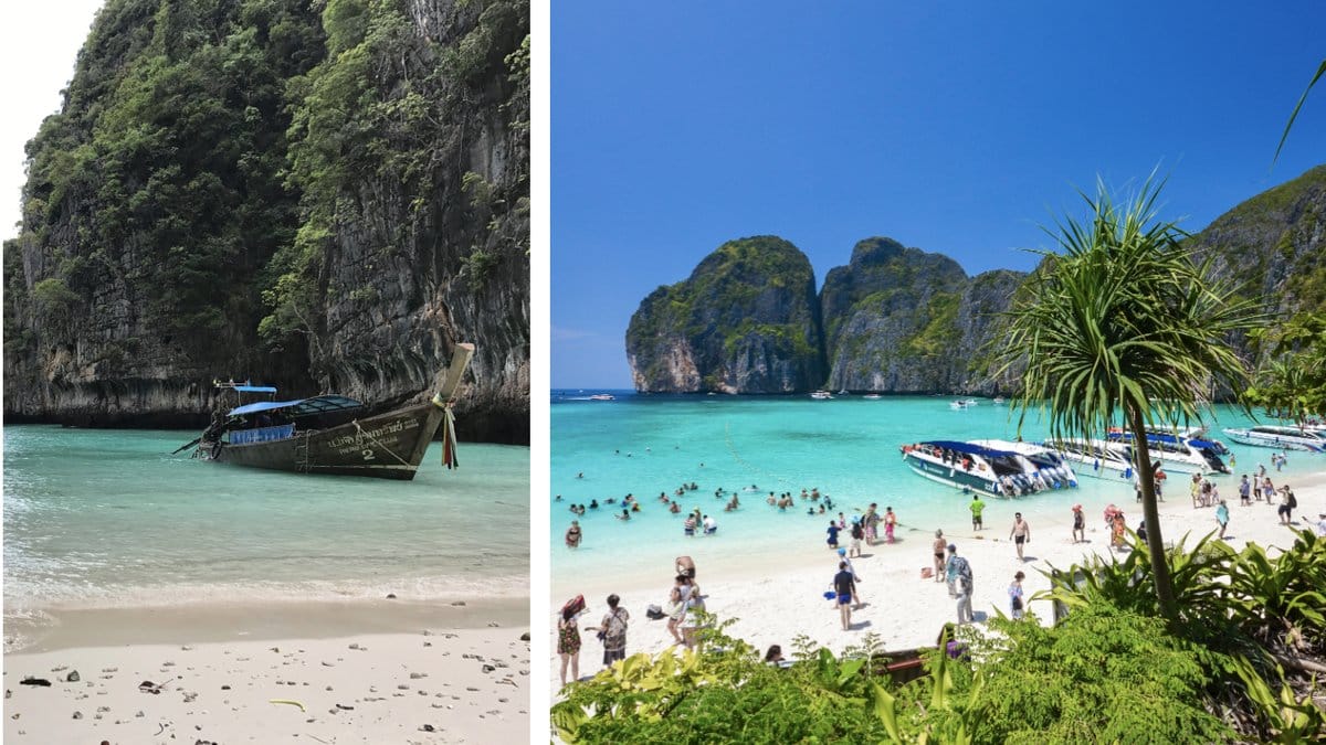 Filmen The Beach spelades in på Maya Bay.