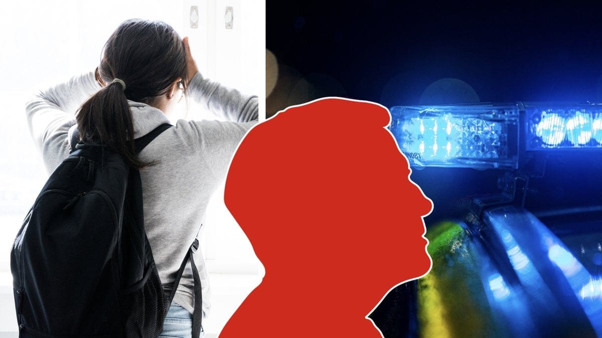 Flickan jagades av en man beväpnad med kniv.