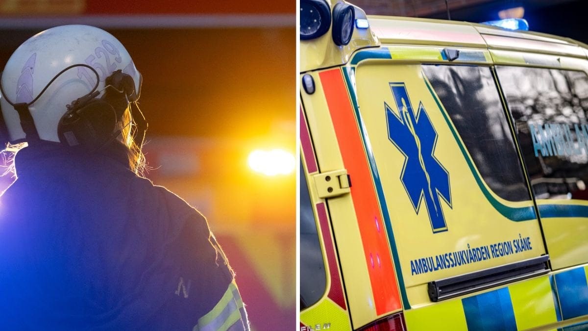 brandman och ambulans