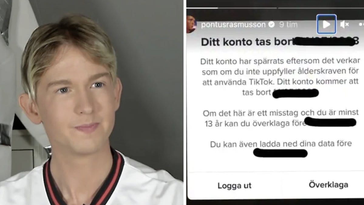 Pontus Rasmusson bannad från Tiktok