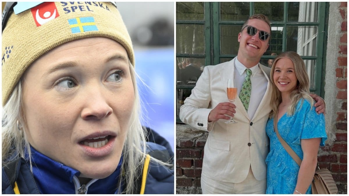 Längdskidåkaren Jonna Sundling och Jonna sundling med pojkvännen Anton Olofsson.